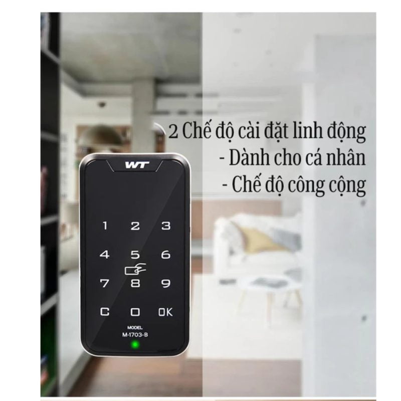 Khóa tủ cao cấp M-17 3 phiên bản với 2 chế độ cài đặt dành cho cá nhân và công ty, phòng tập công cộng